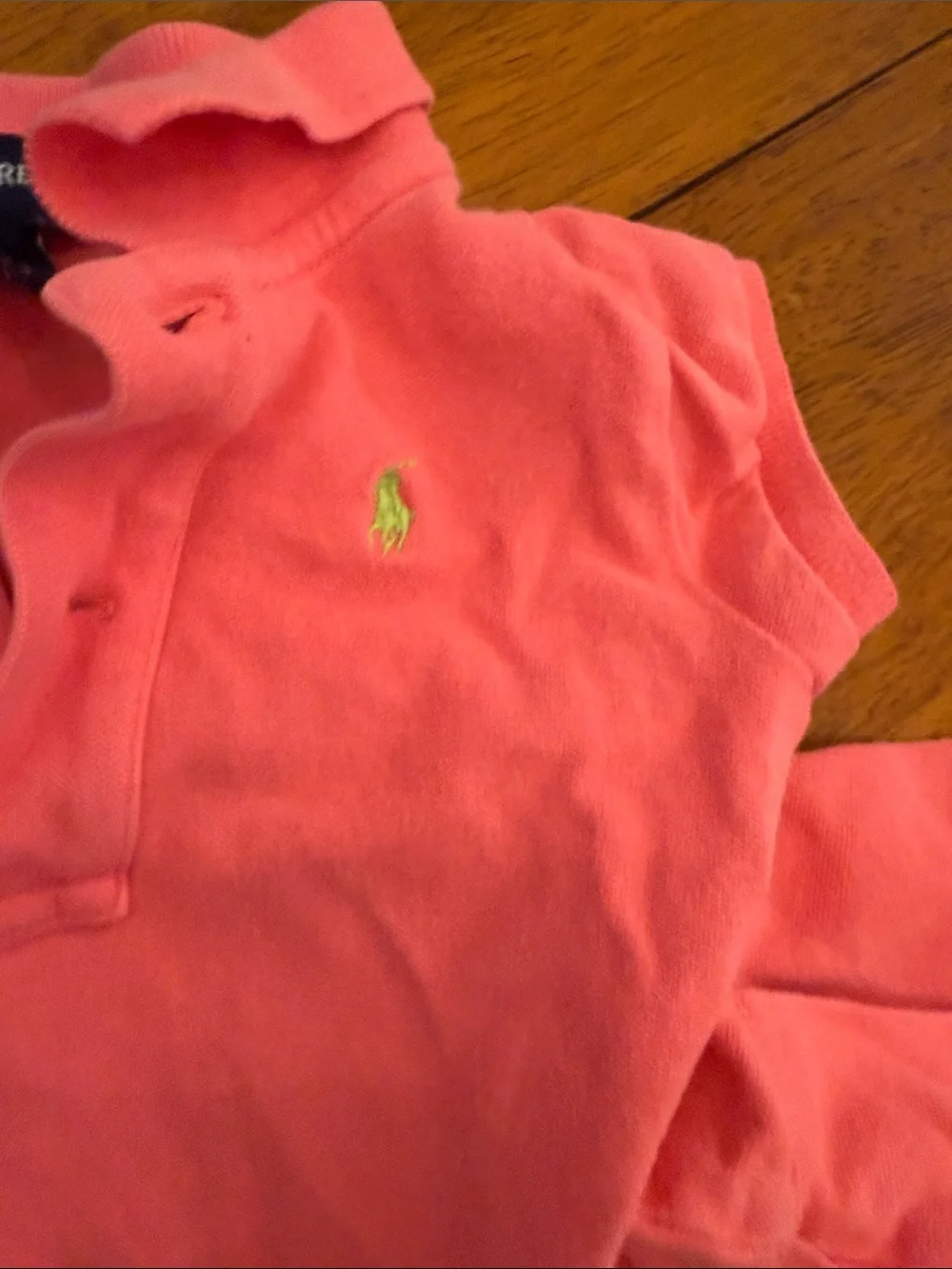 Ralph Lauren Hot Pink Polo Dress with Ruffled Skirt
